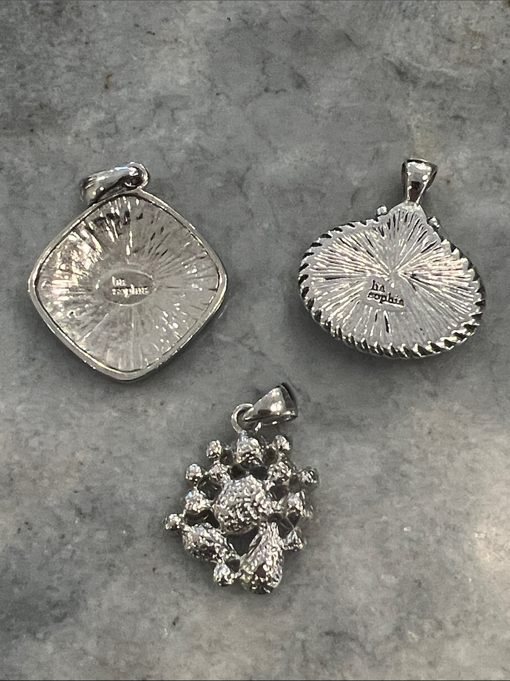 Lia Sophia Slide (Bundle or each)— Multi-Gem, Silver Pendant, Denim Oval - Picture 8 of 10